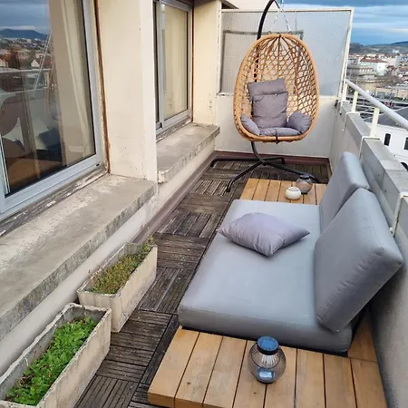 T3 Art Deco, 2 Terrasses & Vue Puys, Gare & Centre * Clermont-Ferrand